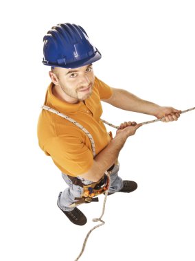 Confident handyman clipart