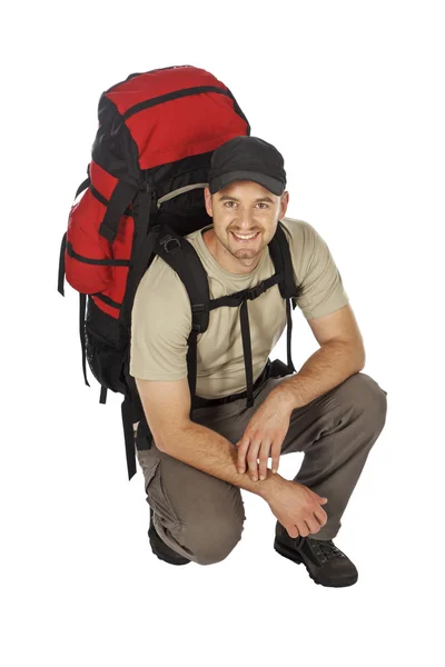 Jonge backpacker — Stockfoto