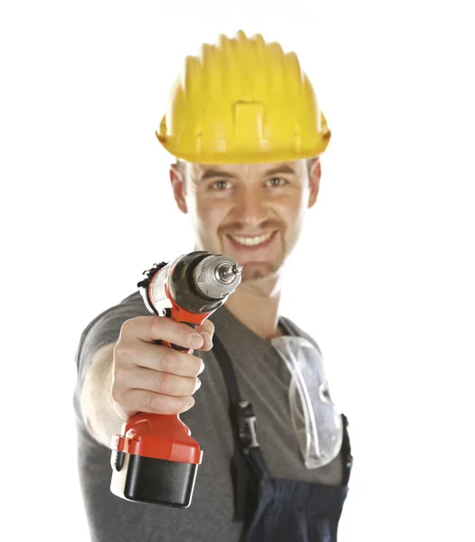 Handyman ready to work — стокове фото