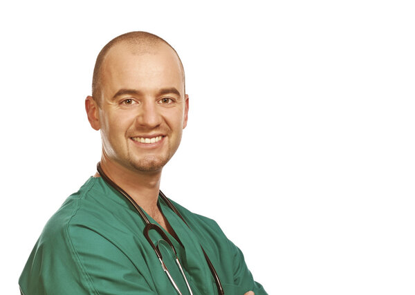 Confident doctor positive expression