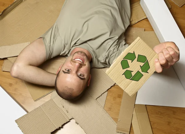 Recycling van papier achtergrond — Stockfoto