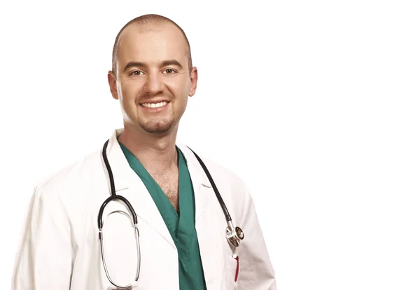 Caucasian confident doctor — Stock Photo, Image