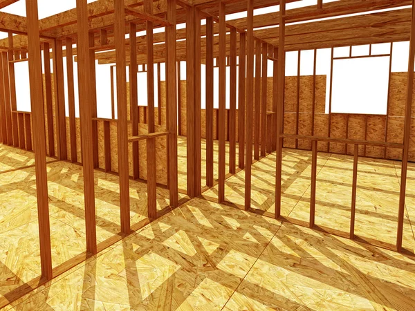Constructione サイトの木製の背景 — ストック写真