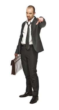 Confident and tired businessman clipart