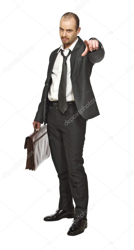 Confident and tired businessman