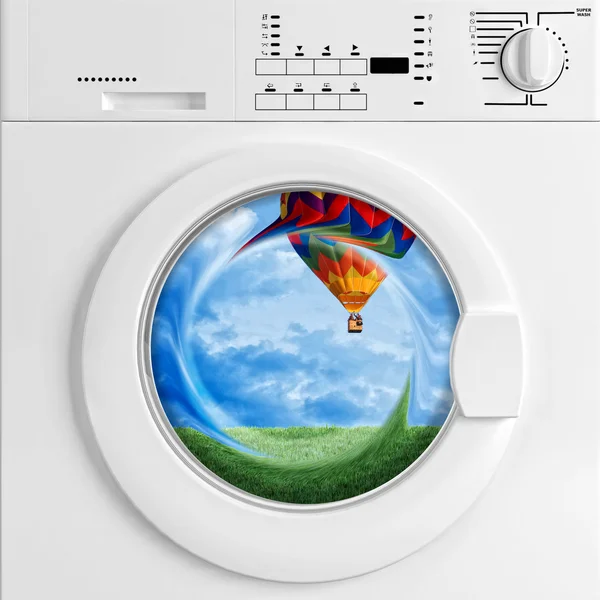Máquina de lavar roupa Eco — Fotografia de Stock