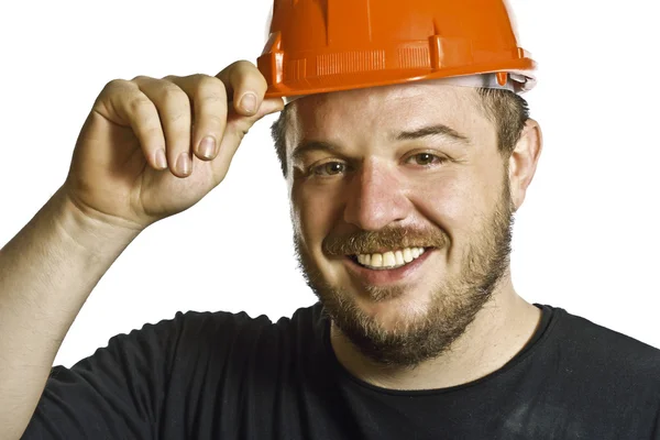 Trabalhador manual sorridente — Fotografia de Stock