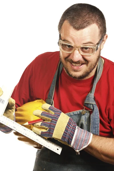 Worker and tool — Stock Photo, Image