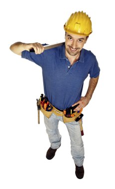 Young handyman clipart