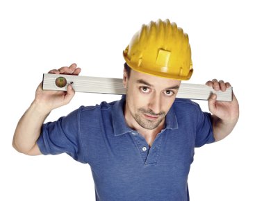 Manual worker closeup clipart