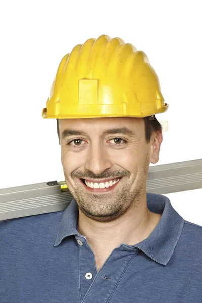 Sorrindo trabalhador manual confiante — Fotografia de Stock