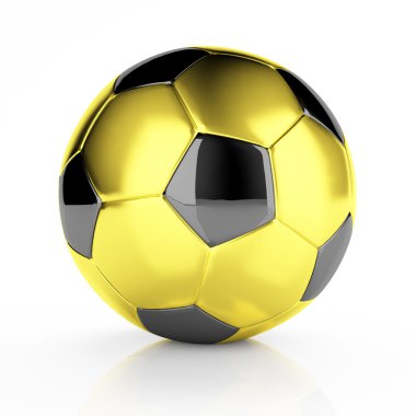 Golden soccer ball clipart