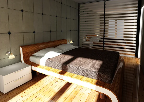 Modern moda yatak odası — Stok fotoğraf