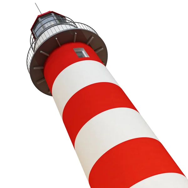 Красно-белый маяк — стоковое фото
