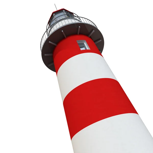 Красно-белый маяк — стоковое фото