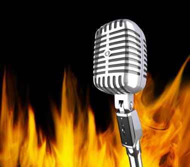 Ateşin içinde mikrofon