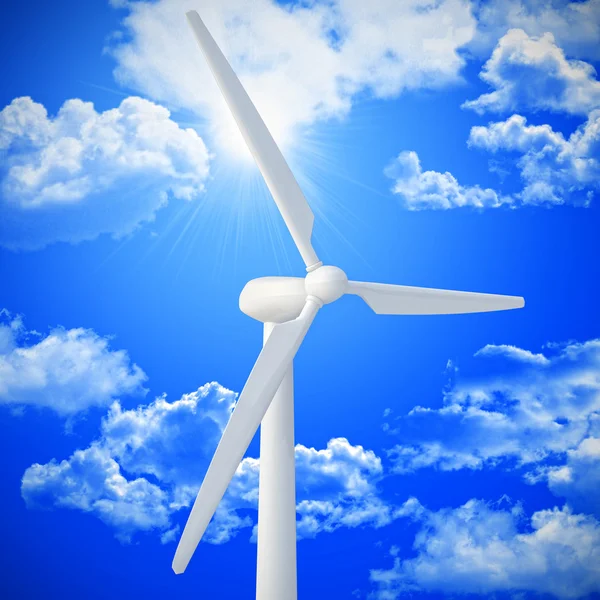 Contexto da turbina eólica — Fotografia de Stock