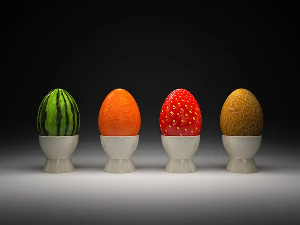 Фруктовые яйца — стоковое фото