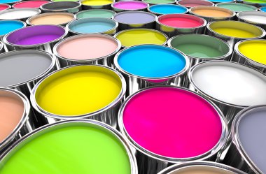 Colours paint can background