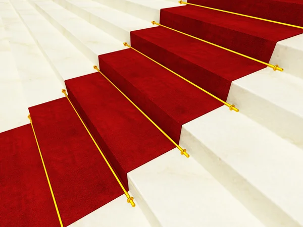 Червоний килим — стокове фото