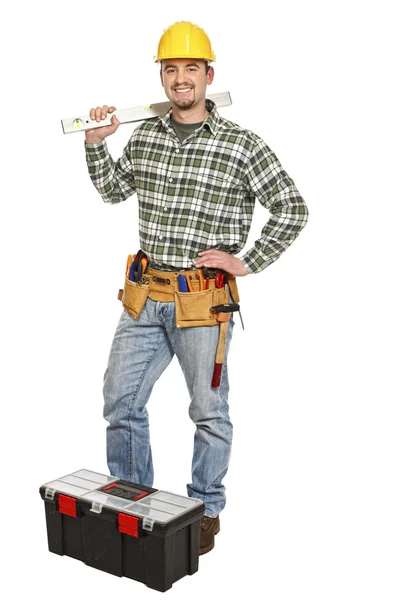 Handarbeiter und Werkzeuge — Stockfoto