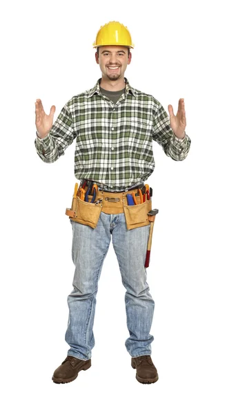 Manual worker in showing pose — Stock Photo, Image