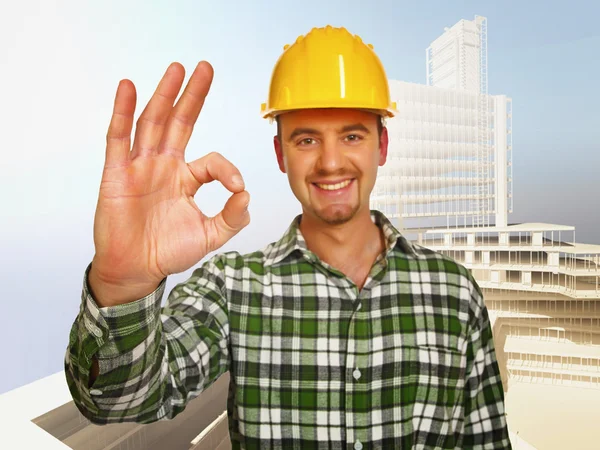 Constructione werknemer achtergrond — Stockfoto