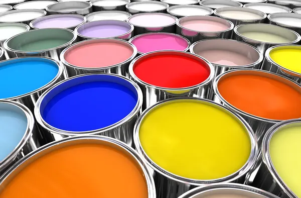 Color paint ink can — Stockfoto