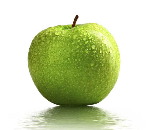 stock image Wet green apple