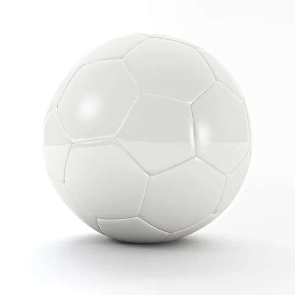 Білий футбольний м'яч — стокове фото