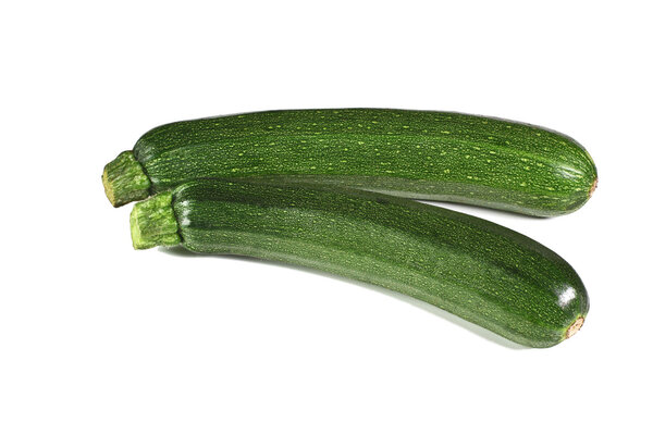 Zucchini courgette isolated on white