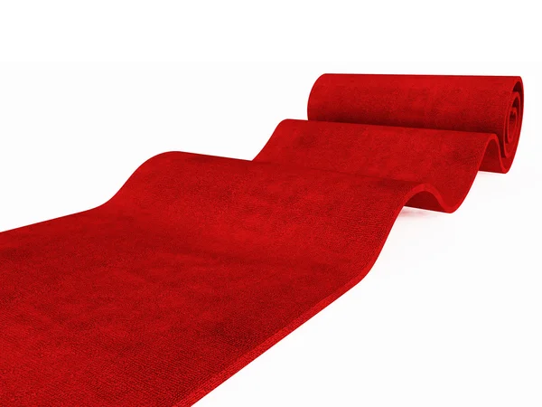 Rollende red carpet — Stockfoto
