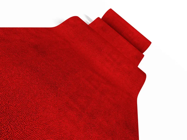 Toczenia czerwony dywan — Zdjęcie stockowe