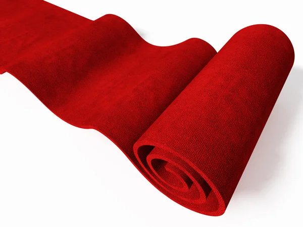 Postupné červený koberec — Stock fotografie