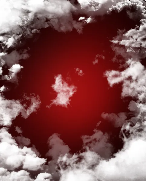 Kırmızı grunge bulutlu arka plan — Stok fotoğraf