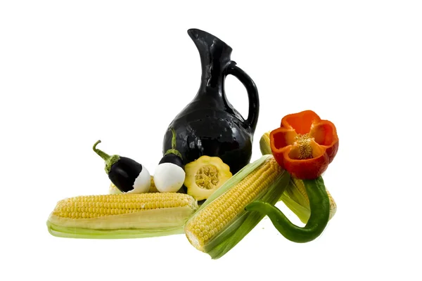Corn and jug — Stock Photo, Image