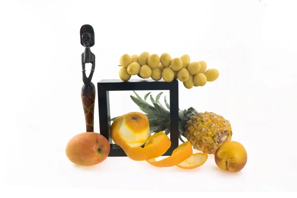 Figura e fruta — Fotografia de Stock