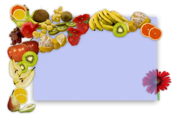 Kaart van fruit — Stockfoto