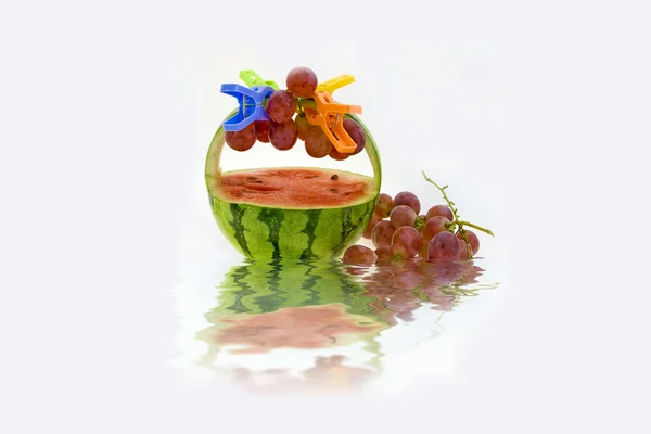 Mand van een water-meloen — Stockfoto