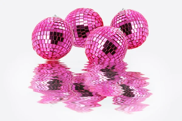 Reflection of pink spheres — Stock Photo, Image