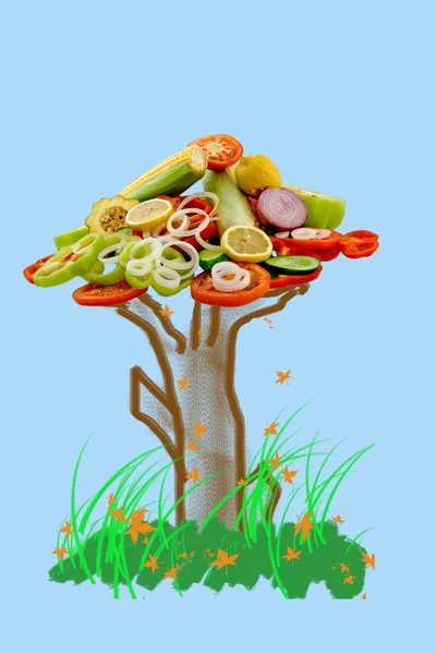 Baum aus Gemüse — Stockfoto