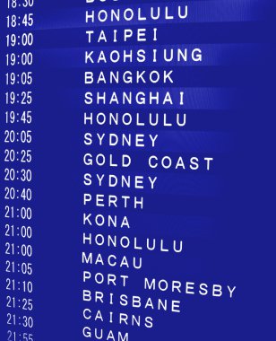 International Flight Schedule clipart