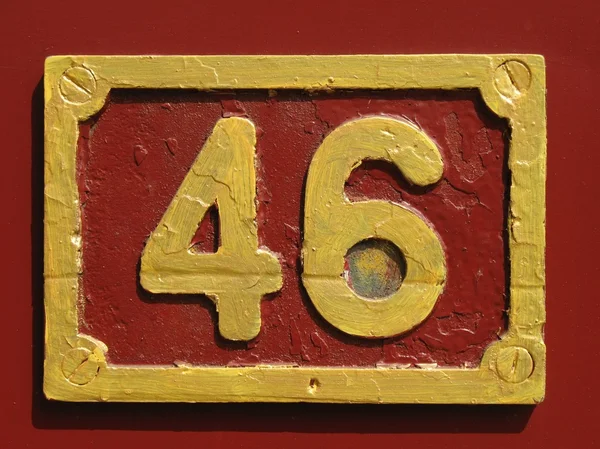 Número de tren antiguo — Foto de Stock