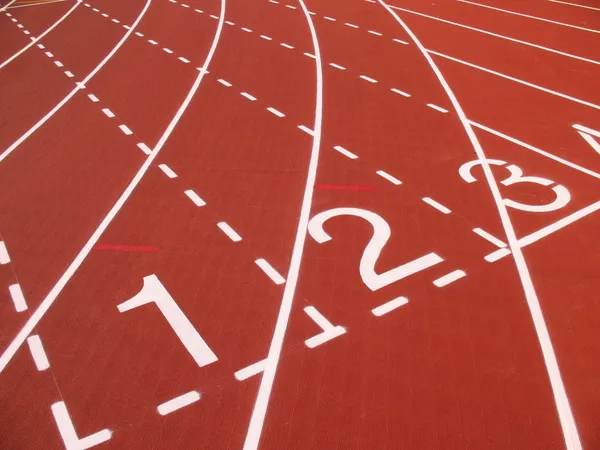 Atletik track işaretleri — Stok fotoğraf