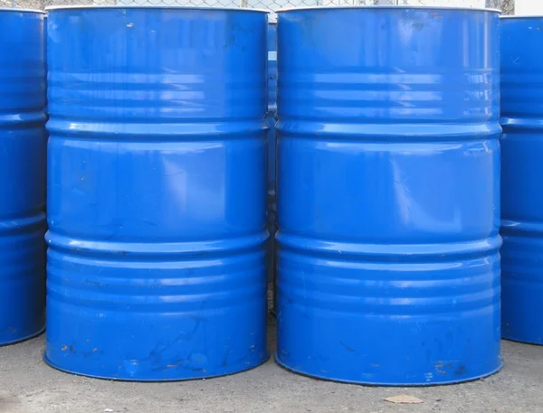 Blue Barrels — Stock Photo, Image