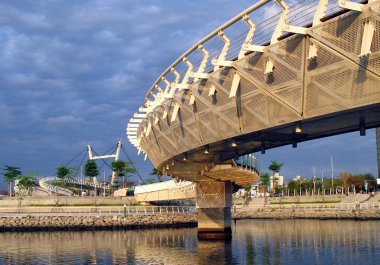 Curved Bridge for Pedestrian clipart