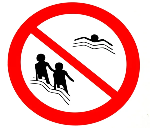 No Swimming Sign — Stock Photo, Image