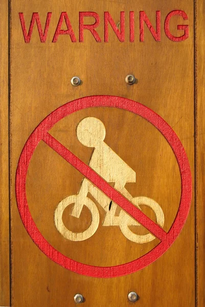 Nenhum sinal de equitação de bicicleta — Fotografia de Stock
