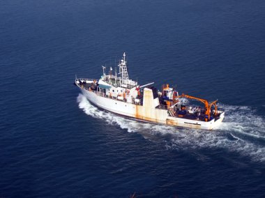 Ship in the Ocean clipart