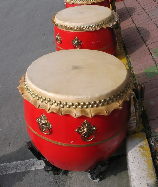 Stora kinesiska trummor — Stockfoto